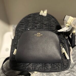 Coach Black Quilted Backpack